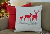 Craft Your Own Deer Family Pillow Cover