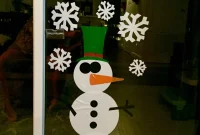 Craft Adorable Snowman Window Art with Toddlers