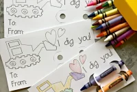 I Dig You Valentine Coloring Fun