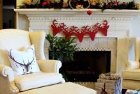 Stag-Inspired Christmas Mantelpiece