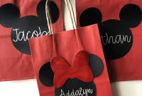Cute DIY Mickey and Minnie Party Bags