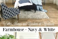 Crisp White and Navy Farmhouse Bedroom Inspiration