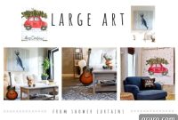 Creative Shower Curtain Wall Art Projects