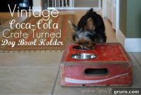 DIY Vintage Coke Crate Pet Food Station