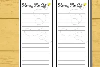 Free Printable Honey Do Checklist