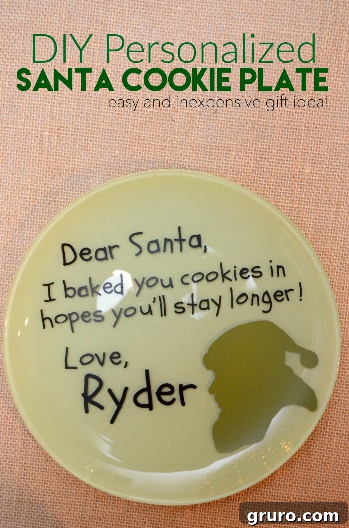 The Night Before Christmas Cookie Plate 2 DIY Personalized Santa Cookie Plate #cricutdesignspacestar #imadeit #christmas