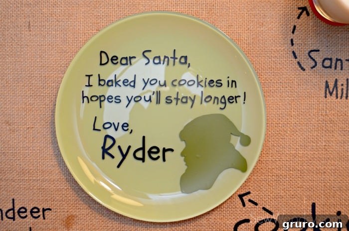 The Night Before Christmas Cookie Plate 12 DIY Personalized Santa Cookie Plate 6