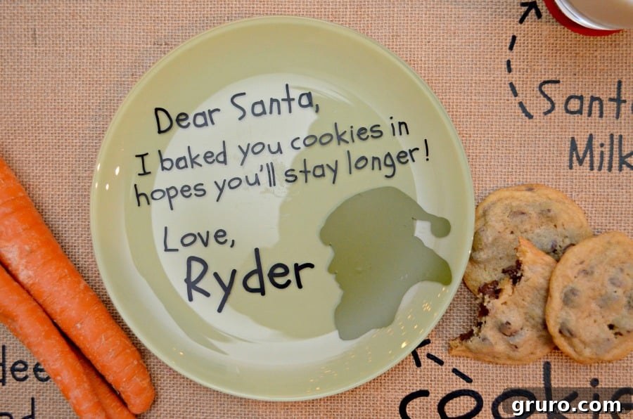 The Night Before Christmas Cookie Plate 15 DIY Personalized Santa Cookie Plate 9
