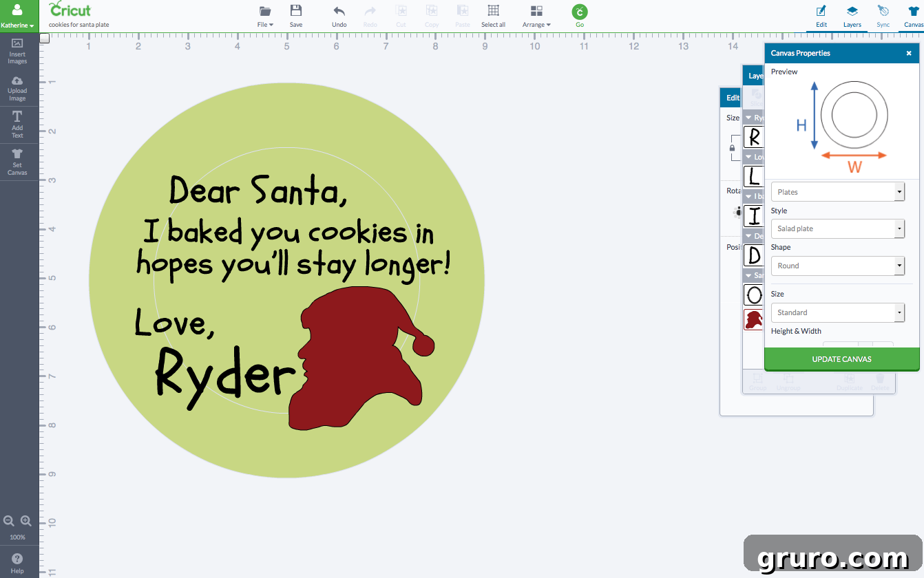 The Night Before Christmas Cookie Plate 5 DIY Personalized Santa Cookie Plate 1