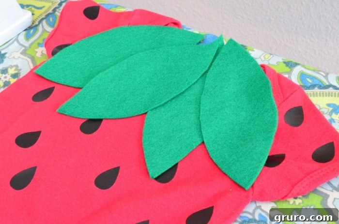 Cutting felt leaves using a cardstock template