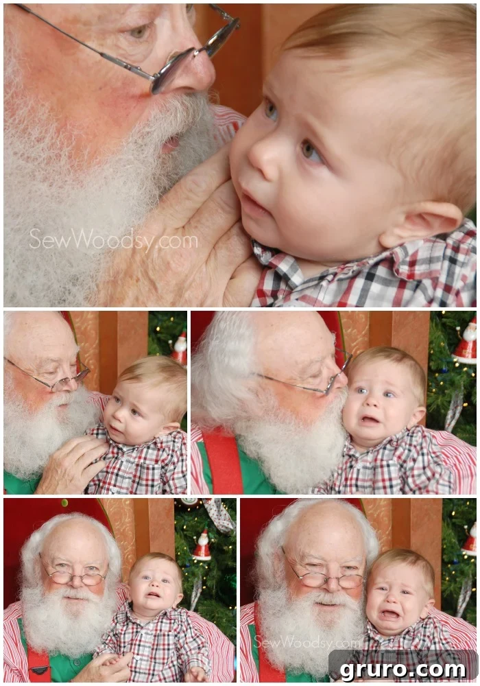 Crying Baby Santa Photo