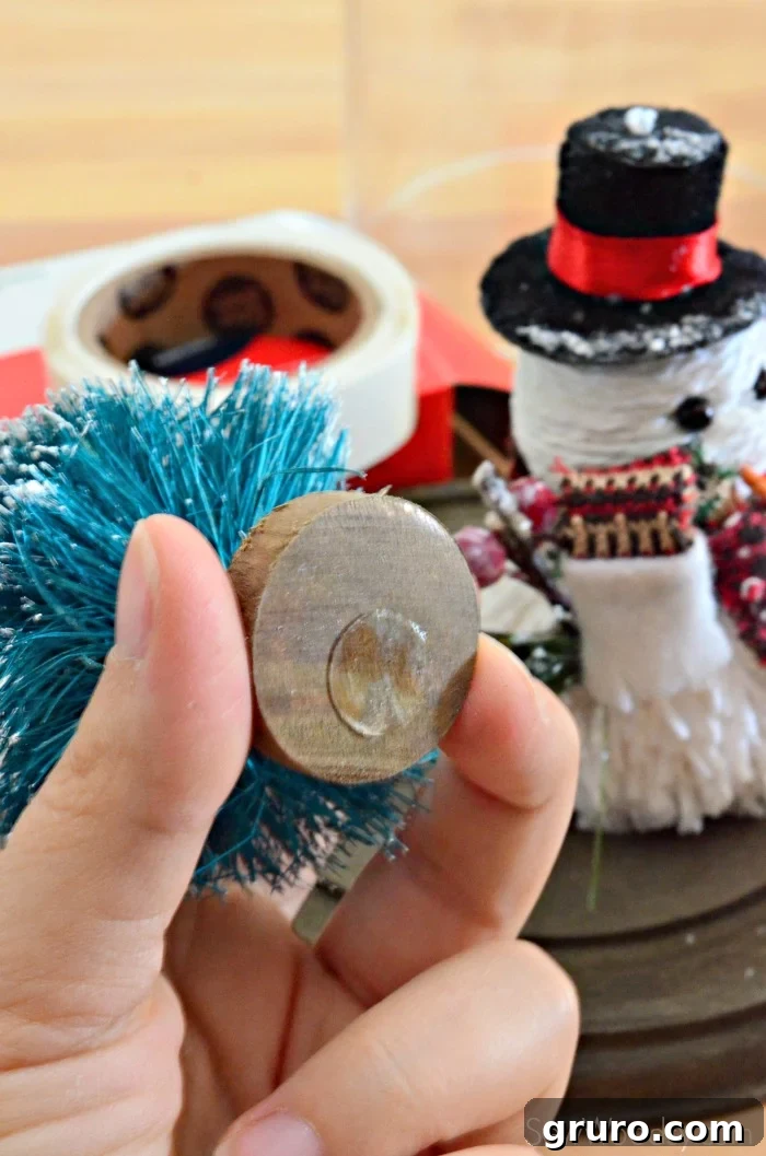 DIY Snowman Bell Jar 2
