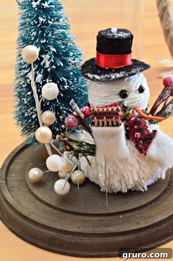 DIY Snowman Bell Jar 4
