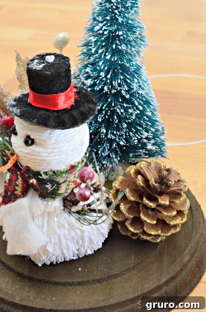 DIY Snowman Bell Jar 5
