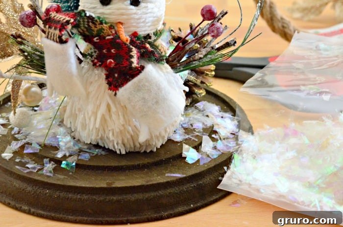 DIY Snowman Bell Jar 6