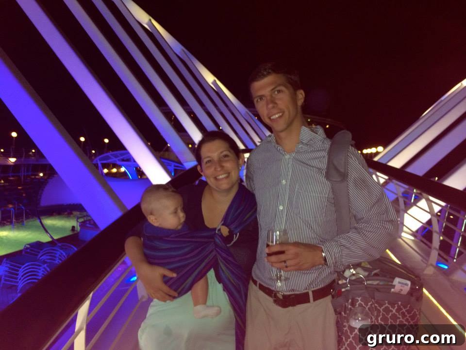Tiny Traveler's Maiden Voyage 10 Family on Cruise Ship Deck