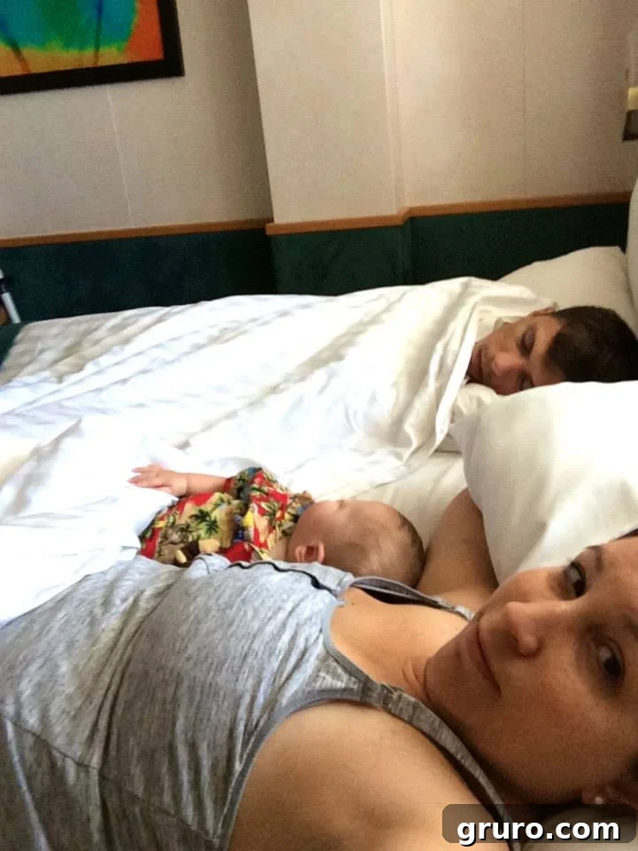 Tiny Traveler's Maiden Voyage 23 Family Nap on Cruise Ship