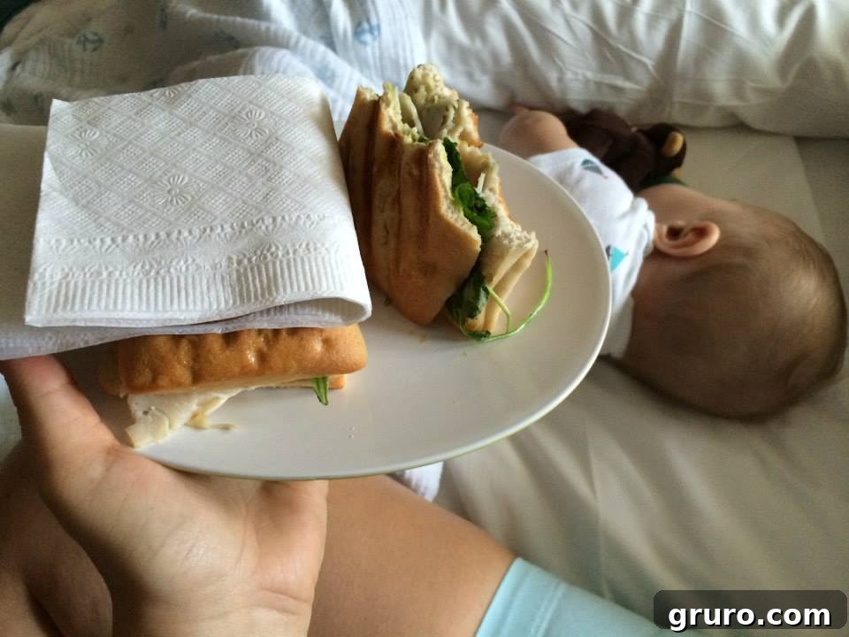 Tiny Traveler's Maiden Voyage 24 Infant Eating in Bed on Cruise