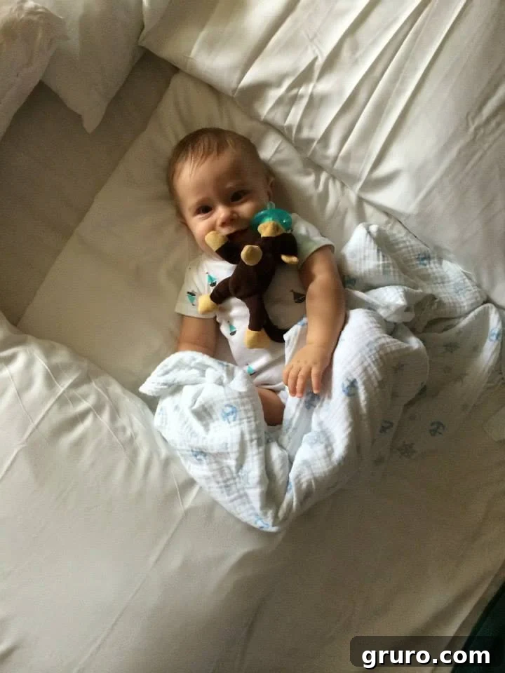 Tiny Traveler's Maiden Voyage 25 Infant Napping on Cruise Ship
