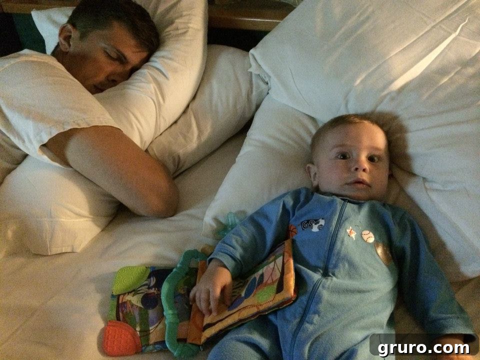 Tiny Traveler's Maiden Voyage 28 Infant Awake Late at Night on Cruise