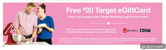 $20 Target eGiftcard with Wedding Registry