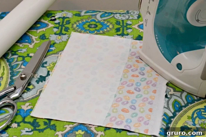 Create a Custom Easter Bunny Onesie with Their Name 4 Applying Heat n Bond to Fabric for Cricut Cutting