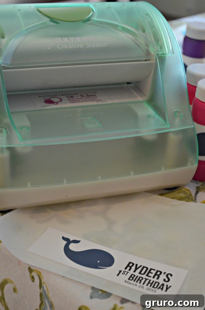Cutting DIY Birthday Bubble Favors