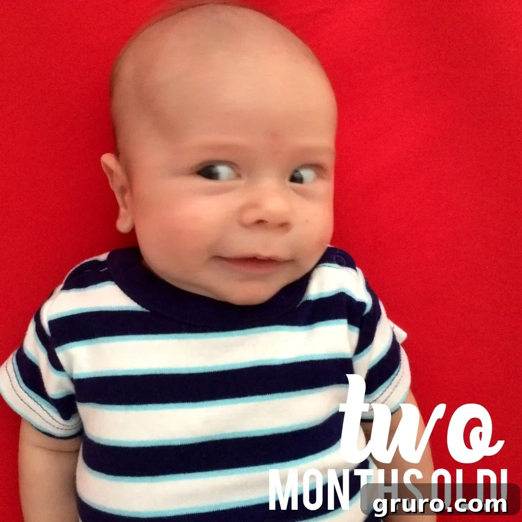 Ryder's Twelve-Month Odyssey 4 Two-month-old Ryder, a charming bald baby