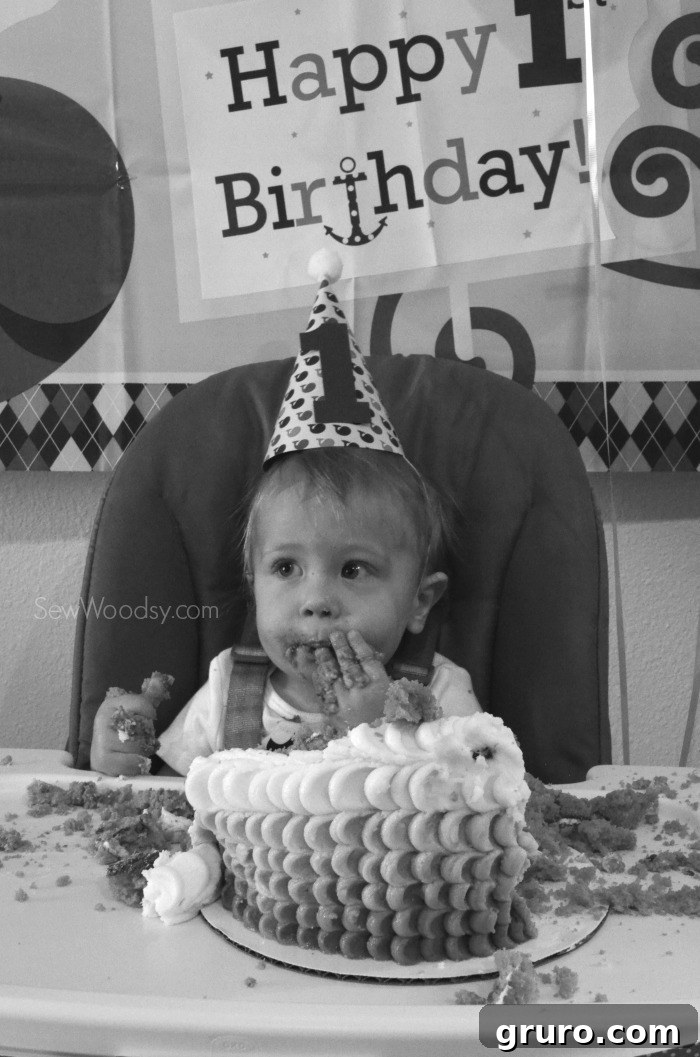 1st birthday boy cake smash with pedal cake