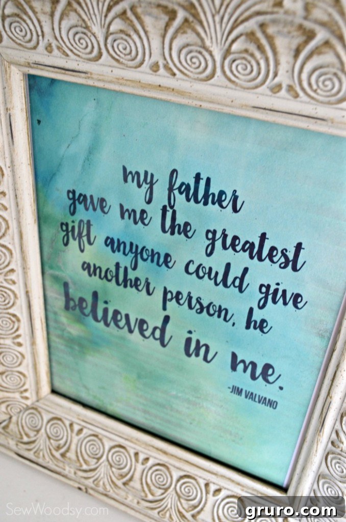 Free Downloadable Father's Day Believe Printable - Typography