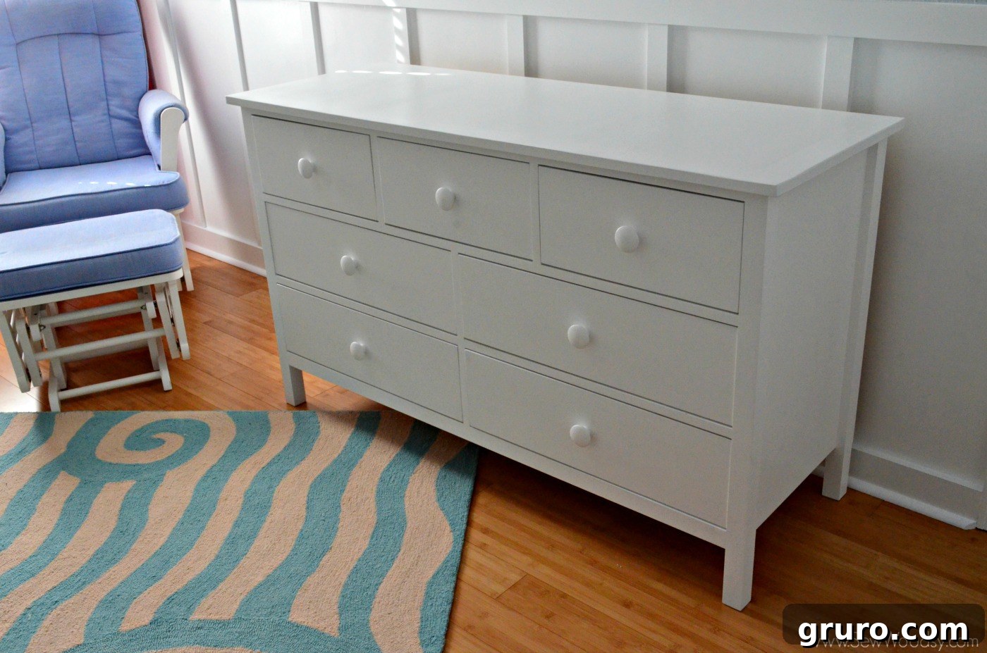 Building an Extra Wide Kendall Dresser Knockoff for Nursery