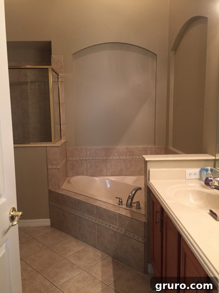 Expansive master bathroom with jetted garden tub