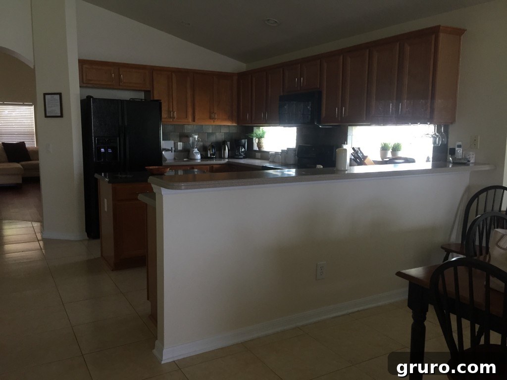 New home kitchen view before major renovations