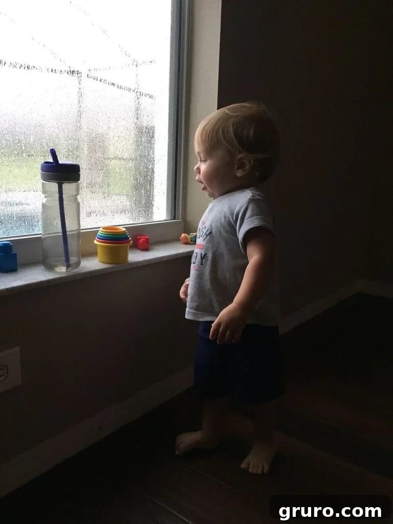 Transformation in Progress 18 Ryder playing in his temporary playroom during house renovations