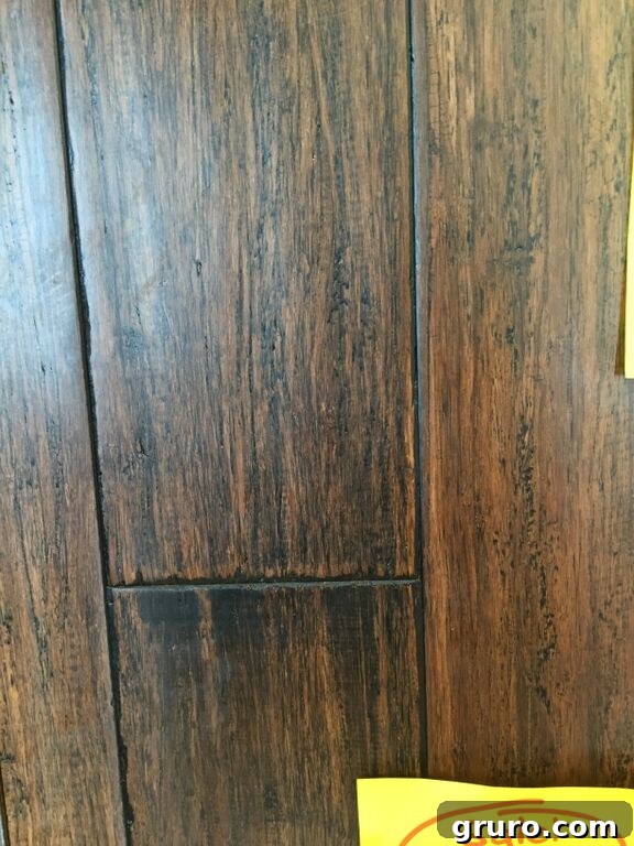 Transformation in Progress 3 Rustic dark wood bamboo flooring installation for a modern home aesthetic