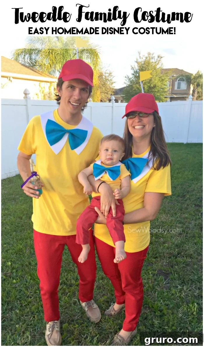 Tweedledee and Tweedledum family costume