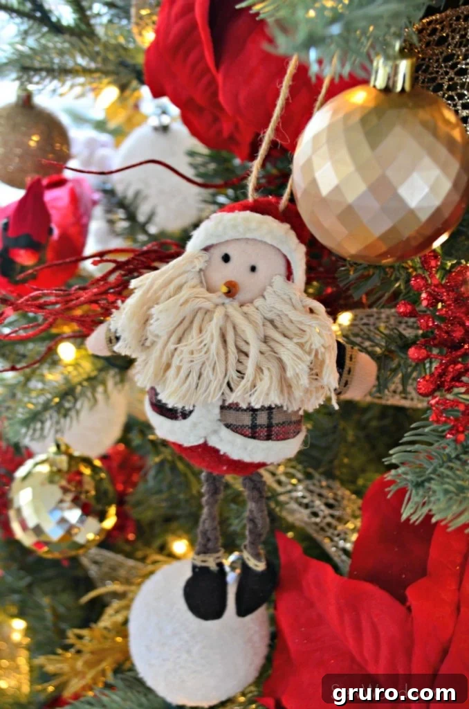 The Toddler-Proof Christmas Tree 8 Charming Kid-Friendly Santa Cloth Ornament with Bell