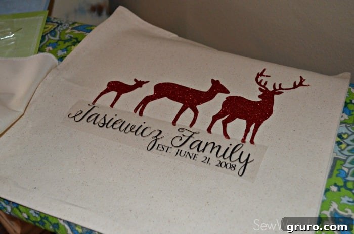 Applying Personalized Name with Black Iron-On Vinyl