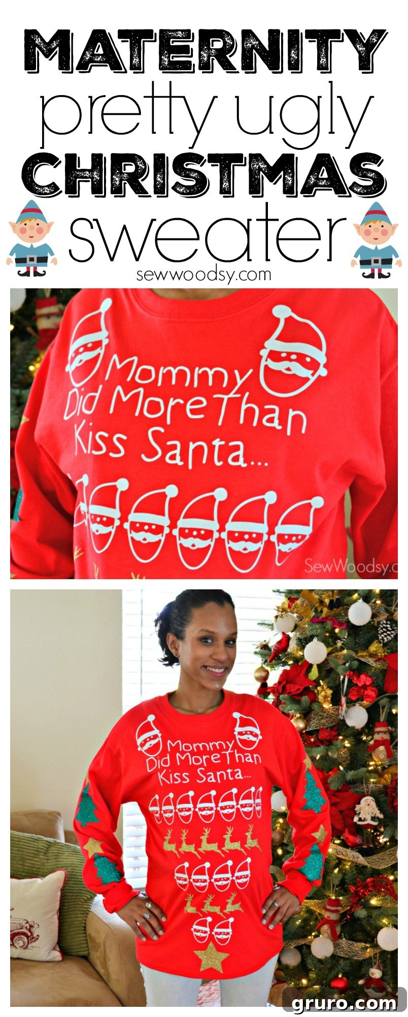 Maternity Pretty Ugly Christmas Sweater