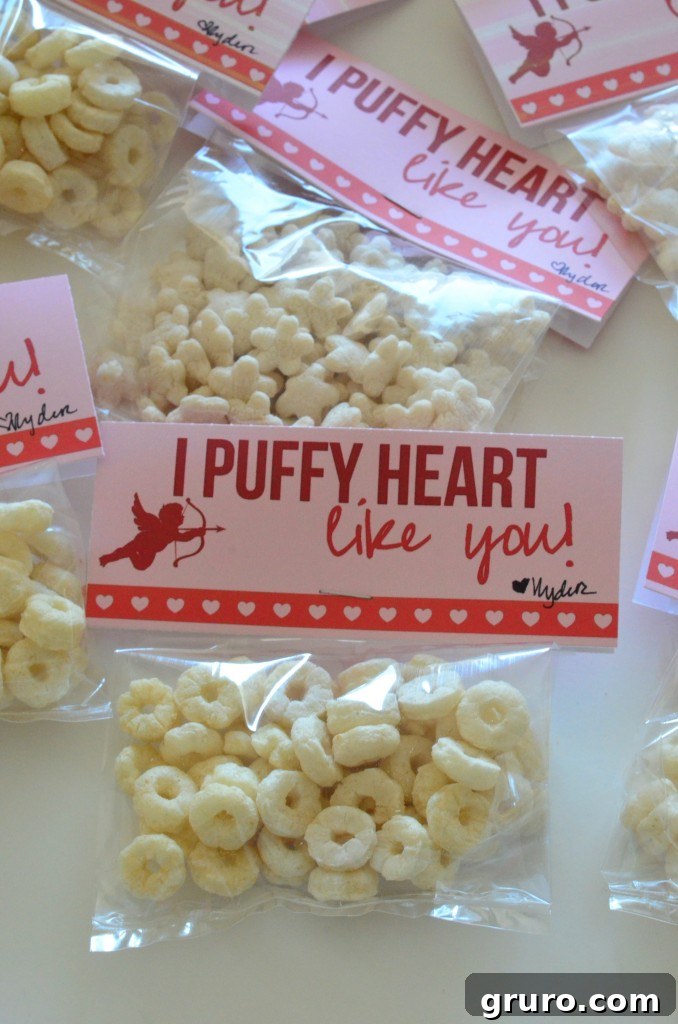 A collection of Puffy Heart Baby Valentines