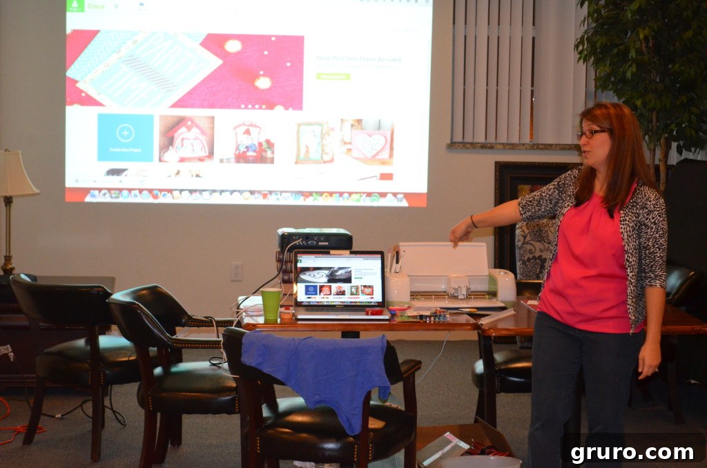 Throw a Spectacular Cricut Craft Party 7 Cricut Craft Night Leader Guiding Participants