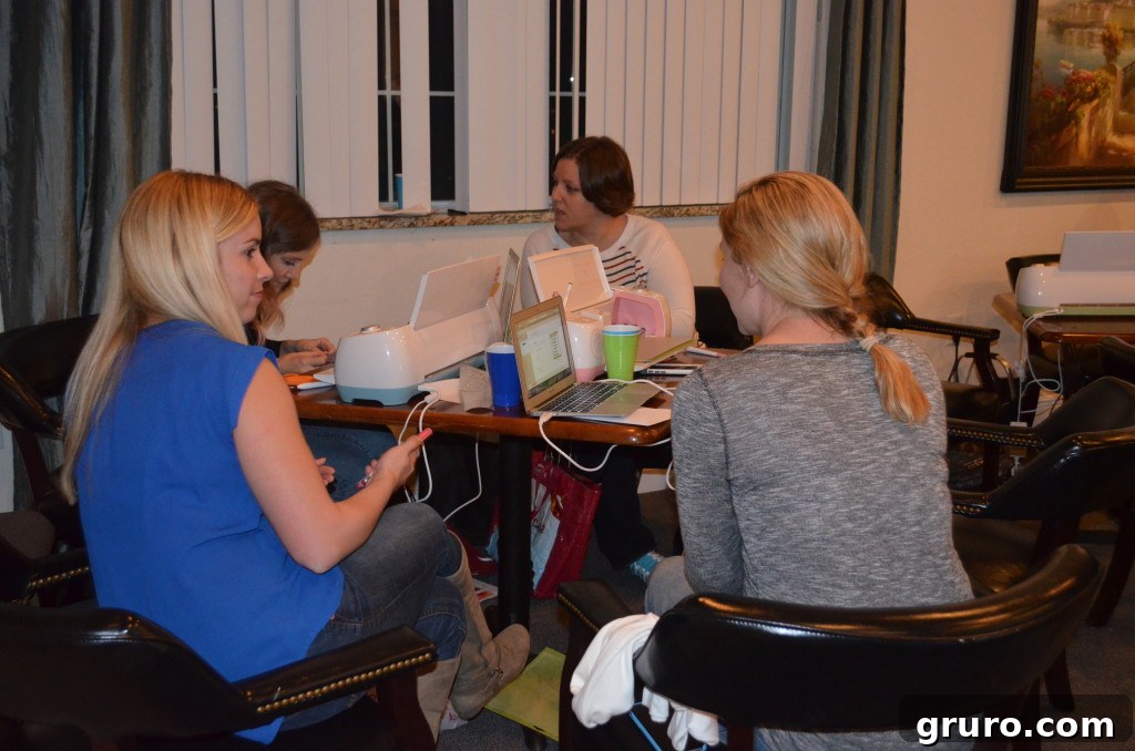Throw a Spectacular Cricut Craft Party 9 Moms Enjoying Cricut Craft Night