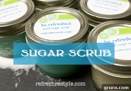 Homemade Sugar Scrub in a Mason Jar with a custom label
