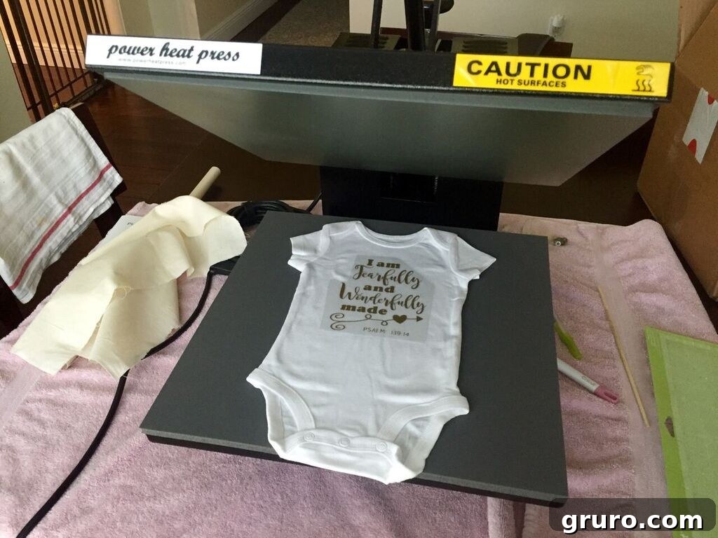 Fearfully and Wonderfully Made Onesie - Heat Pressing Onesie