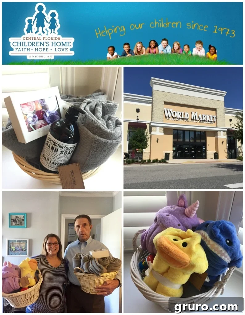 Share the Joy - Bath Gift baskets with Cost Plus World Market