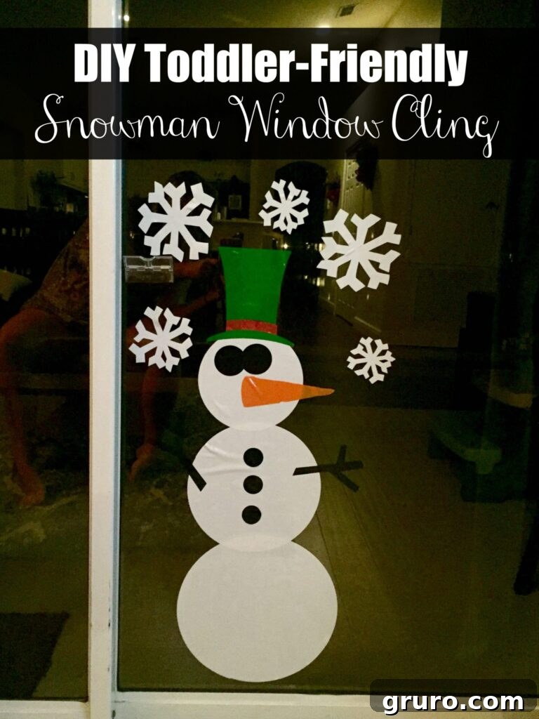 DIY Toddler-Friendly Snowman Window Clings