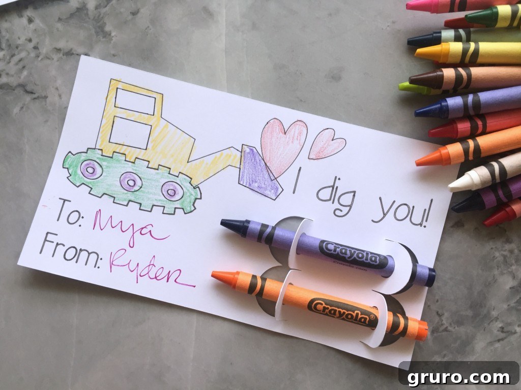 I Dig You Valentine Coloring Fun 7 A hand gently removing a finished 'I Dig You!' Valentine card from a Cricut mat using a spatula