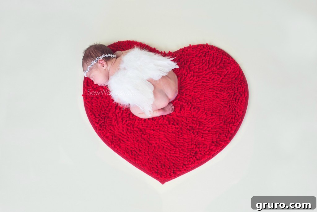 Valentine's Day Inspired Newborn Photography - Baby Cupid