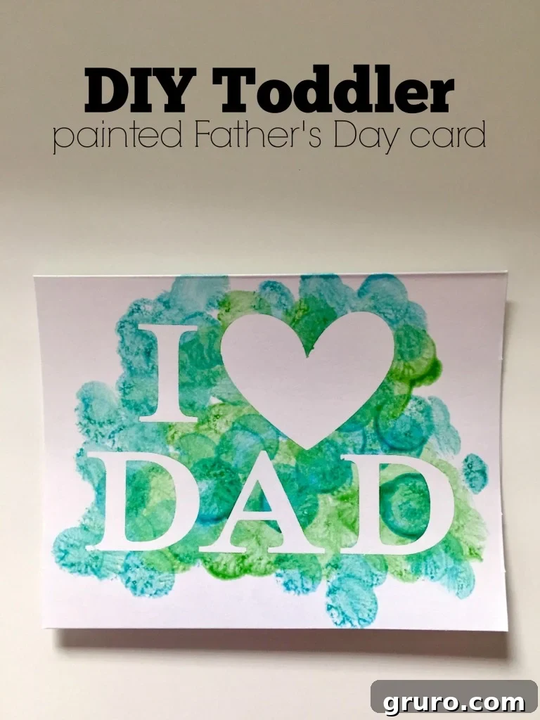 DIY Toddler Painted Father's Day Card