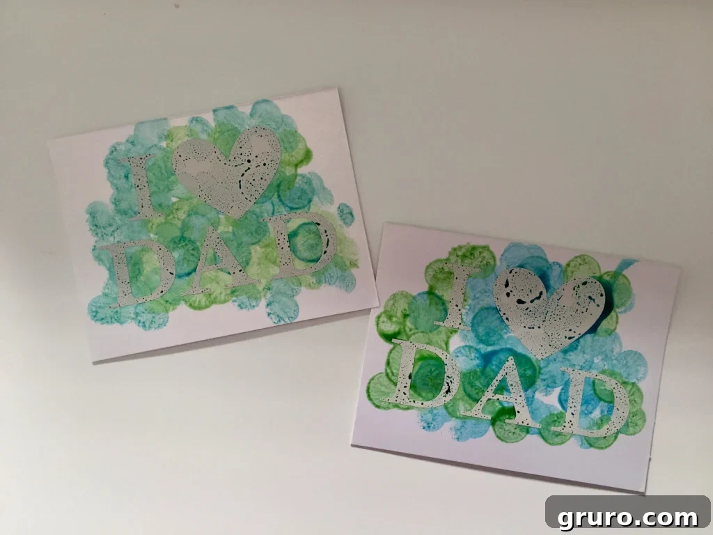 DIY Toddler Painted Father's Day Card 